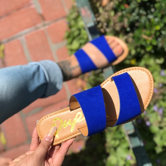Qupid Shoes - Boozy blue sandals